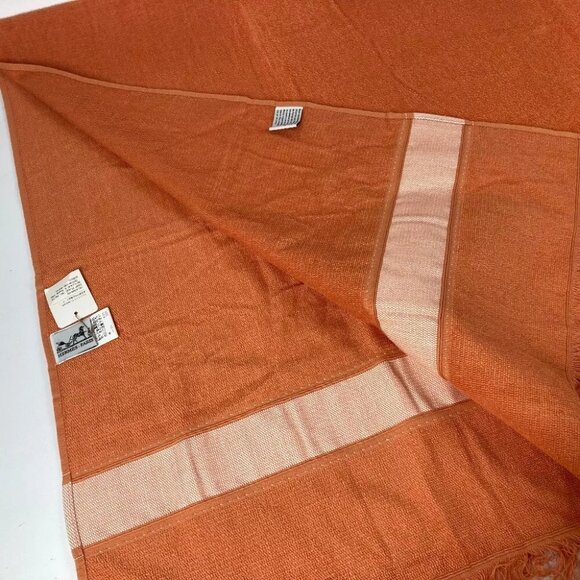HERMES Bath towel Interior Throw Blanket Yachting logo Large format towel Unused - Picture 8 of 11